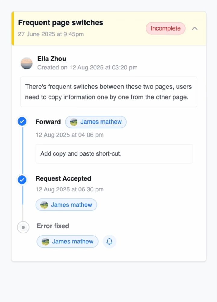 Analyze problems and coordinate engineers Demo