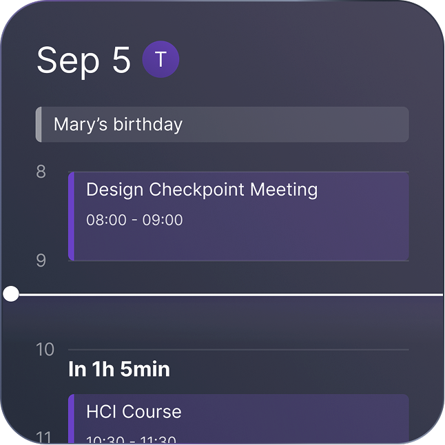 Calendar Widget Preview