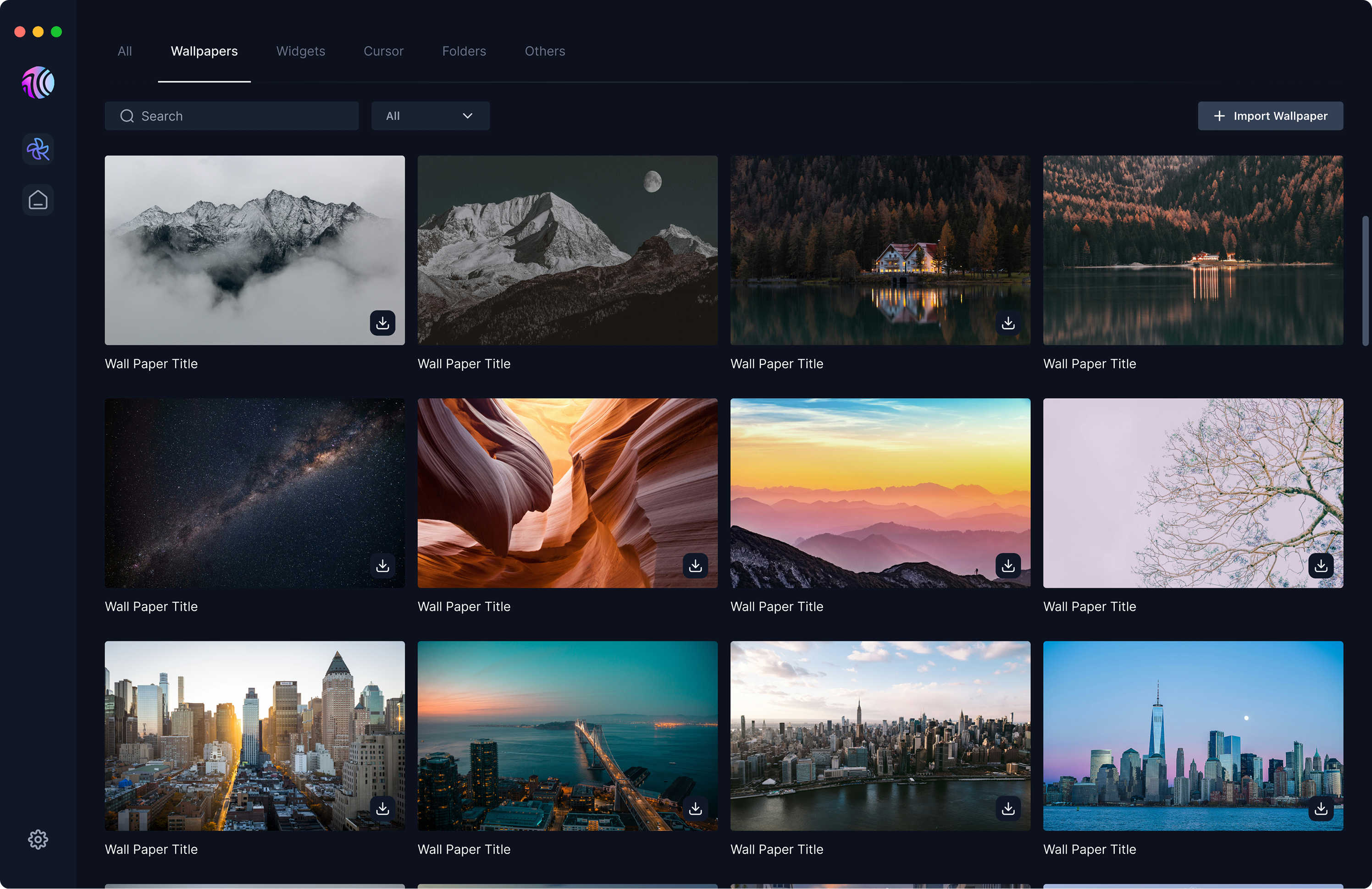 Wallpaper Browser UI