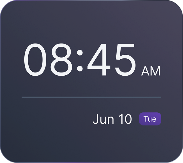 Clock Widget Preview