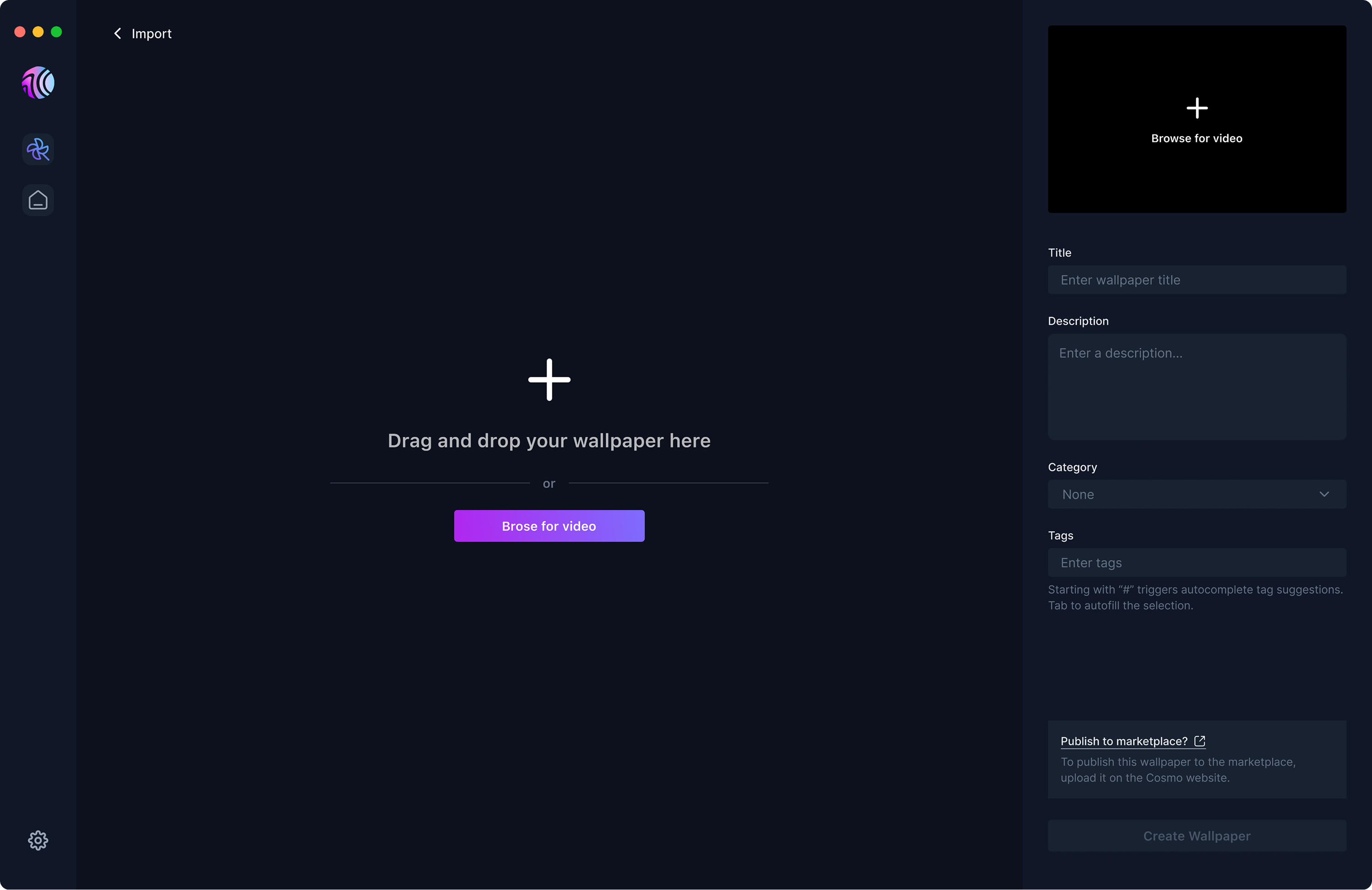 Resources Import Library UI