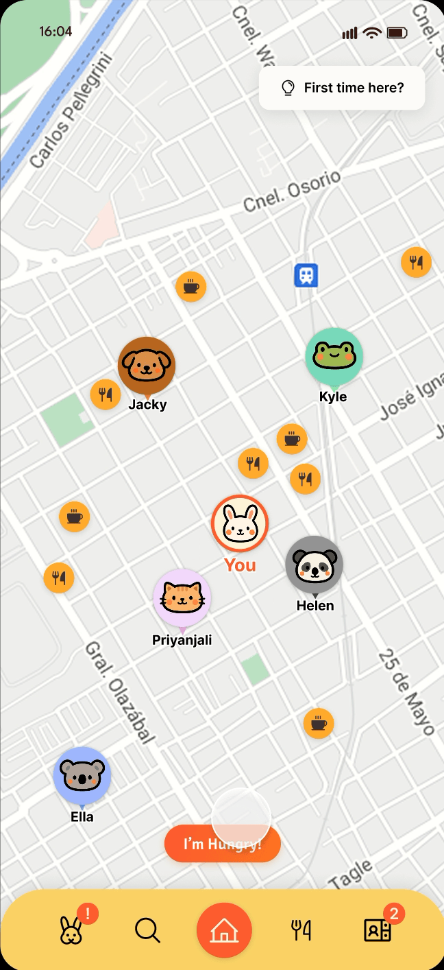 Restaurant Matching UI GIF